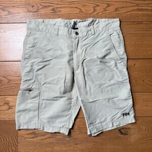 Helly Hansen Men Quick Dry Shorts SZ 40 Khaki Pocket Fishing Boating Beach